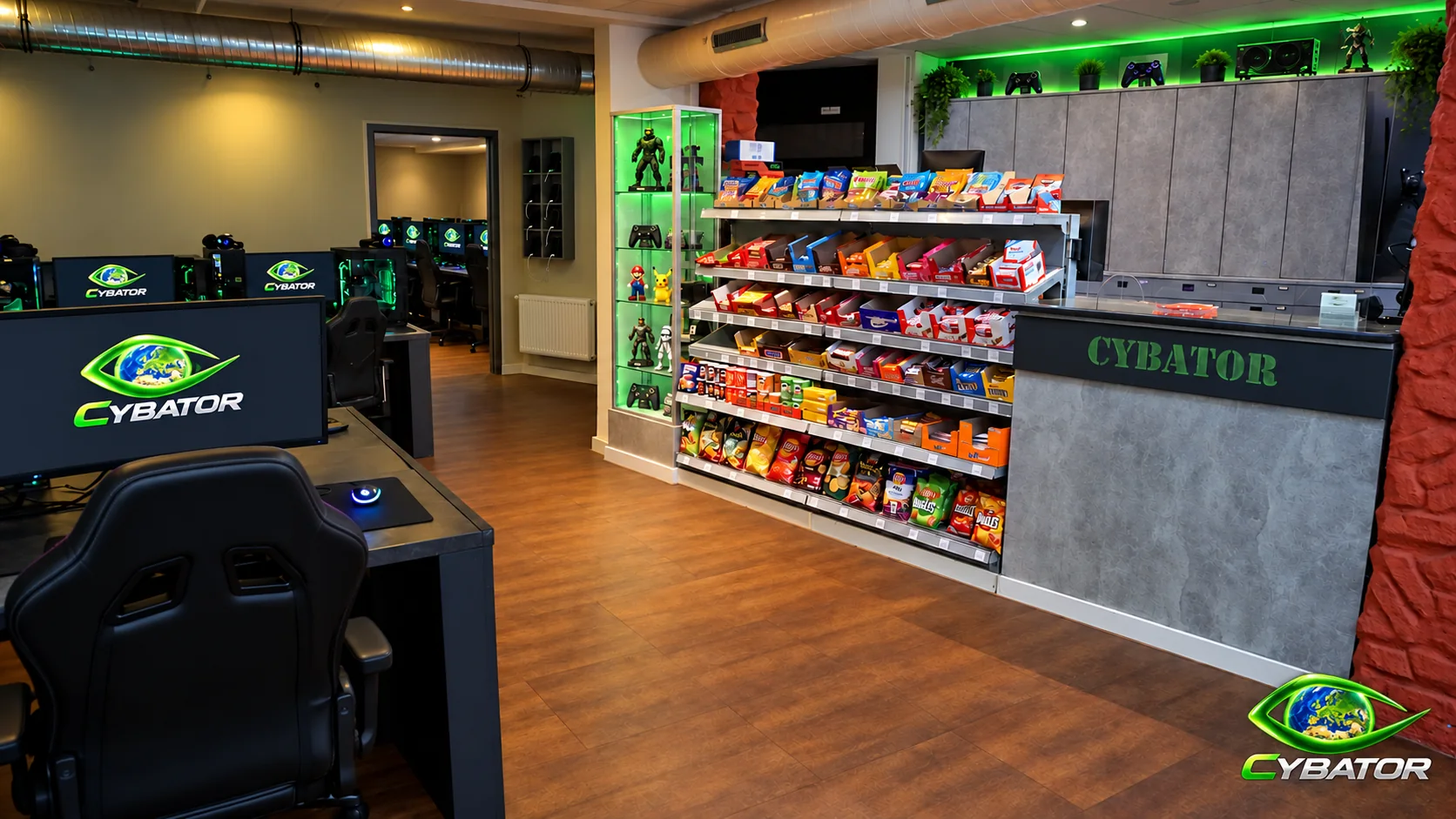 Reception and snack selection – Cybator